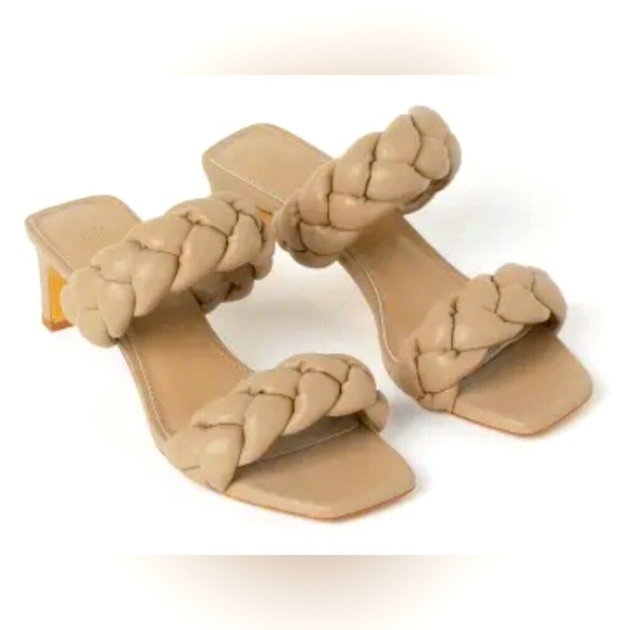 H&M Shoes - H&M Braided Low Heel Sandal in Taupe
